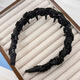 Zhuo Keke Princess of Paris headband high skull light luxury toothed headband high-end fashion western style hand-beaded hair bundle headband black satin beaded headband