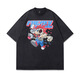 Jingpu Fei Harajuku Retro Anime Shirt for Men Coton Washing à manches courtes Lavage paresseux 691 S