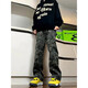 Digada Camouflage Hosen für den Frühlings- und Herbst-Sommer für Männer, neue, schlanke Lumberjack American High Street Gerade-Flüssigkeits-Jeans DFFS-671 Tarn 2xl