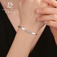 Duozun platinum bracelet for women pt950 new angel love bracelet simple and fashionable platinum bracelet for women birthday gift 7.7g/length 17cm/width 3.2mm