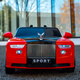 The baby's good-looking Rolls-Royce electric car for babies and children can sit in a four-wheel drive car for adults, men, women and children with remote control and can be driven. Painted white + leather seat + remote control + Bluetooth + full function