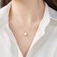 OeinOEIN 18K color gold four-leaf clover necklace women's rose gold pendant light luxury niche Christmas gift for girlfriend red agate 18K rose gold necklace + 18K gold