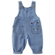 Disney (Disney) baby denim overalls, children's spring and autumn long pants for men, girls, and children's overalls, baby jumpsuits, cartoon available, blue 90 (can be opened)