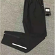 Sports quick-drying pants for men and women track and field jogging sports trousers loose zippered pants straight-leg burping foot training pants black 300 thin L