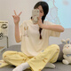 GEBAOTE (GEBAOTE) Mädchen Kurzärärmische Hosen Sommer Junior High School Schüler kleines Kaninchen Big Child süß 15 Animation Home Clothing 6623# Bear Pocket M [65-90jin [Jin gleich 0,5 kg]]