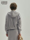 Teenie Weenie Bear Women's Spring Simple Style Short Zipper Hooded Sweatshirt Cardigan American Jacket Women's Medium Gray XS (155)