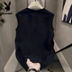 Playboy (PLAYBOY) American Vest Vest Boy 2025 New Summer Casual Sports Pure Cotton Loose Simple Sleeveless T-shirt T-shirt Brand Black [Vest K1098 Two Small Feathers] S S Recommended 70-80Jin [Jin equals 0.5 kg]