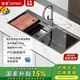 Diemei x5+ enlarged 550 sink dishwasher sink integrated fully automatic home embedded installation-free small washing wok large capacity sterilization and drying washable fruits and vegetables X5+ dishwasher gun gray right side dishwasher