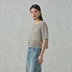Ayilian [gleicher Stil im Einkaufszentrum] Mode gestrickte Pullover für Frauen im Sommer 2025 New altersreduzierende Schlampe Hollow Top Haiyan Blue M.