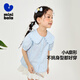 Mini Bala Pure Cotton Girls Soft Breathable Sweet Cute Short Sleeve Shirt Baby Light Top Pearl White 10201 110