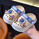 Children's slippers summer boys home girls soft bottom cute new Baotou cartoon baby indoor non-slip Khaki-Rocket 26-27 inner length 15.5CM suitable for 3.5 years old
