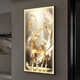 CHENGZAI FUGUI ELCO Sala de estar Decoración Luz de la luz LED atmosférica de lujo directamente opuesto a la pared de la puerta Pasillo de la pared Mural Pintura colgante T12859 50*100 (sugerido 0.7-0.8 metros de pared 5