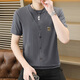 Woodpecker (TUCANO) design short-sleeved T-shirt men's 2025 summer new light luxury cotton base shirt fake two-piece round neck top 6626 white 2XL 135-150Jin [Jin equals 0.5 kg]