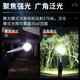 原野强光头灯200000流明穿天炮三千米充电强光手电大容量黄光灯 高亮8万9900K顶配款76时 头灯强光超长续航50000w防水60