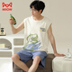 Catman (Miiow) Pyjamas Herren Sommer 2025 Neues reines Baumwoll-Kurzärmelhosen Thin Herren Summer's Casual Home Clothing Set 719 L