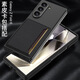 Geeignet für Samsung Galaxy Z Fold6 Folding Bildschirm Mobiltelefon Hülle Ultra-dünn Volleinkartierkartenbeutel kreativer Mobiltelefonschutz Hülle Feine Hole-Temperatur Silber Samsung Galaxy Z Fold6