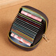Jiuyijia süße Katzenkartenbeutel Neue Visitenkarte Clip Cartoon Reißverschluss Clutch Damen -ID -Tasche Mode Münzbrieftasche Bank Cat Cat Card Card Bag [1038 Brown 18 Kartensteckplätze]