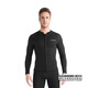 OUZO wetsuit 1.5mm diving top surfing suit men's long-sleeved top warm swimsuit diving mother's clothing top/black S