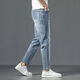 With pure A21 high-end light-color nine-point jeans men's trendy brand 2025 summer new slim-fit and versatile casual feet T699 light blue 29
