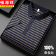 
Hengyuanxiang 100% mulberry silk short-sleeved T-shirt for men's lapel summer silk thin middle-aged high-end striped polo Paul shirt 13563# gray XL 52 [Suggested 140-155Jin [Jin equals 0.5 kg]]