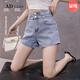 Advsus neue schlanke Jeansshorts für Frauen mit hoher Taille-Stretch-A-Line