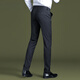 GY goldlion striped trousers for men's new slim fit small straight stretch draped pants summer business casual pants 9902-striped gray [thick style] one size 29 two feet two