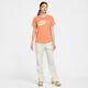 耐克（NIKE）ESSENTIALS女子印花T恤秋季纯棉休闲轻便柔软舒适DX7907 828柔和橙 S