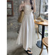 Vestido de chaleco sin mangas sin mangas de Muni, 2025 NUEVO Estilo Temperamento para mujeres Temperamento de la cintura y las vacaciones adelgazantes Vestblas largas de la falda del cuello cuadrado [blanco] L Tamaño [sugerido 111-120Jin [Jin iguala 0.5 kg]]]