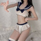 Want to try underwear for women, high-end sexy suspender nightgown, lace panties, 2024 hot fashion couple pajamas set, campus uniform, tube top + crotchless panties, one size fits all, 80-120Jin Jin is equal to 0.5 kg