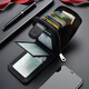 
ID storage bag driver's license leather case genuine leather texture multi-function card multi-layer anti-loss clip driving license integrated bag business multi-layer card bag black - 2 ID positions + 9 card positions