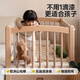 Genji Muyu children's furniture children's splicing bed all solid wood with guardrails baby multi-functional crib can lift bedside widening artifact 1 meter splicing bed + mattress (8cm thick J115)