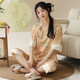 2025 new pajamas for women in summer short-sleeved suit for Chinese style knitted cotton cropped pants casual home clothes can be worn outside 9908 L [100-120Jin [Jin equals 0.5 kg]]
