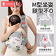 Xin'ans Baby-Holding-Artefaktkabelbaum, befreiende Hände, Neugeborene, Frontbabys, Kinder, einfache Gurte, horizontale Umarmungen [Ice Seide atmungsaktiv] Gray-Fubao Menglong