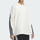 阿迪达斯 （adidas）长袖T恤男装2025夏季新款运动服针织透气圆领男士上衣KC3889 KC3889汉玉白 S