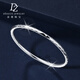 Duozun platinum bracelet for women pt950 platinum platinum bracelet for women, round sparkling rhombus mirror bracelet, Chinese Valentine's Day gift for girlfriend, inner diameter 52mm, weight 9-10g, thickness about 3mm