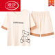 
LangSha Summer Pajamas for women pure cotton cute thin student shorts for spring and autumn two-piece suits for outdoor wear maroon GXT6636 picture color M (recommended 75-95Jin [Jin equals 0.5 kg])