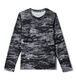 Columbia Boys PFG Solar Stream Printed Long Sleeve Shirt, Black Sumi Camo, M Black Sumi Camo M