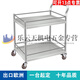 Pupan 304 double-layer stainless steel trolley school laboratory trolley silent non-magnetic thickened fence meter 304# 60*40*85cm too small