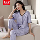 Cat man (miiow) pyjamas en coton pur pour femmes pantalon à manches courtes printemps et été cardigan coréen coréen mignon collier de vêtements d'été