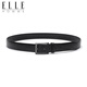 Elle Homme Men's Belt, Top Layer Cow Hide Pin Boucle de boucle, ceinture décontractée à la mode, cadeau d'anniversaire noir 3615 pour hommes