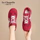 La Chapelle Damenschuhe weicher Sohle bequeme deutsche Trainingschuhe für Frauen 2025 Neues Sommer Dünnes Mesh Atmungsfreie vielseitige lässige Flachschuhe rot xxe6625-2 36