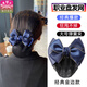 Gardenia blossoms, head flower, net bag, hairpin, professional hair net, hair cover, nurse, hotel property, hotel bank, work bow decoration, gold-edged two-knot blue fine net