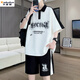 T-shirt à manches courtes Kaduton T-shirt Boy Summer 12-15 ans Junior High School Students Polo Shirt 13 Beau Big Children's Suit NZJ-6629 White (manches courtes + shorts) M 75 à 105 Jin [Jin est égal à 0,5 kg]
