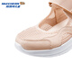 Skechers children's summer breathable mesh lightweight comfortable sports Velcro Mary Jane casual shoes 303974L peach pink/PCH 32