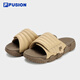 
FILA FUSION Fila Fashion Brand Men's Shoes Chinese Valentine's Gift Gift for Boyfriend Trendy Slippers 2023 Summer Beach Shoes Sandals Warm Sandals/Benbu Brown-GG 39