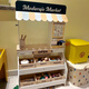 Chengliu children's barbecue table toys wooden play house kitchen cooking BBQ supermarket grill girl June 1st holiday gift Nordic style wooden combination four-piece set