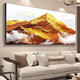 Rizhao back against Jinshan paintings office back against mountain paintings oil painting living room sofa background wall decoration landscape painting mural CT-3524-back against Jinshan 300cm*120cm (4.5 meters sofa) golden outside