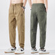 Specht Eisseide Hosen Herren Frühling und Sommer Dünne lässige Herrenhosen Loose Sports Cropped Hosen Sommer High-End-Krawatten K09 Camel + K09 Schwarz XL /120-150Jin [Jin gleich 0,5 kg]