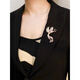 Chishou enamel temperament phoenix brooch for women high-end fashion suit pin cardigan shawl button sweater decoration XL688/purple phoenix brooch
