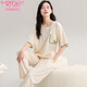 Modal Pyjamas für Frauen im Sommer Neue Pure Pure Cotton Kurzärmerhosen für Sommer- und Lose Damen können außerhalb des CM65032 [Frauen] Z9711 M [Empfohlene 80-100jin [Jin gleich 0,5 kg] tragen] tragen]